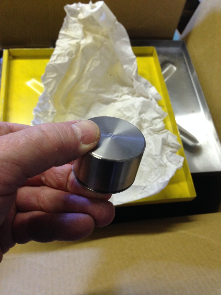 Stainless steel brake caliper cylinder.