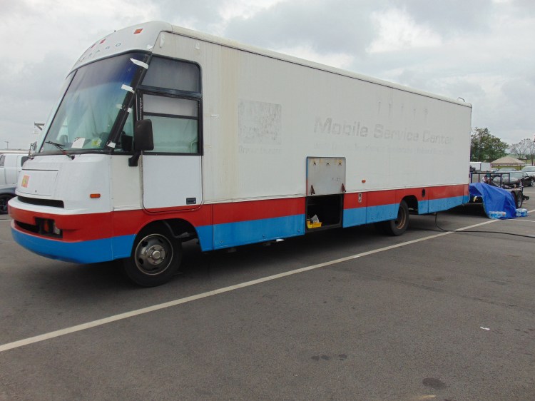 Old school tow vehicle.