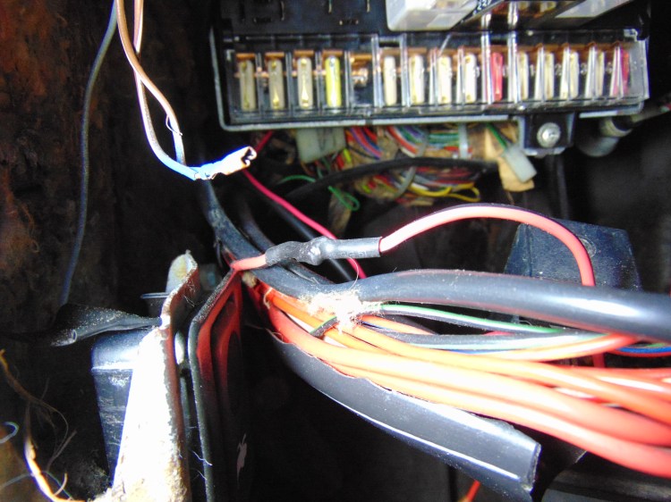 Soldered and heat shrink wrapped wiring connection